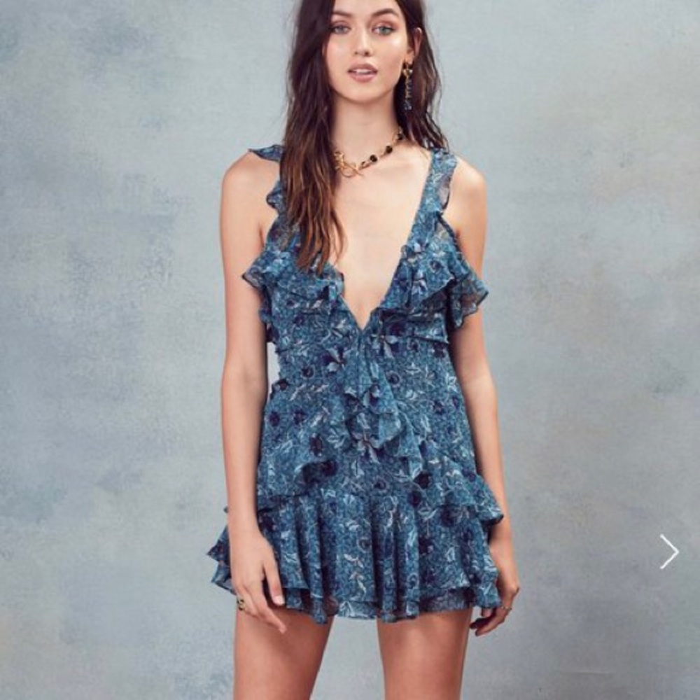 SOLD For love and lemons poppy mini dress jade